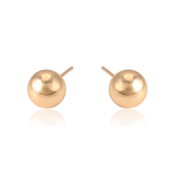 95522 xuping top level hot sale simple styles popular ball stud earring with 18k gold plated